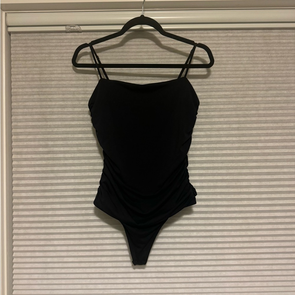 Babaton Contour Black Strappy Bodysuit